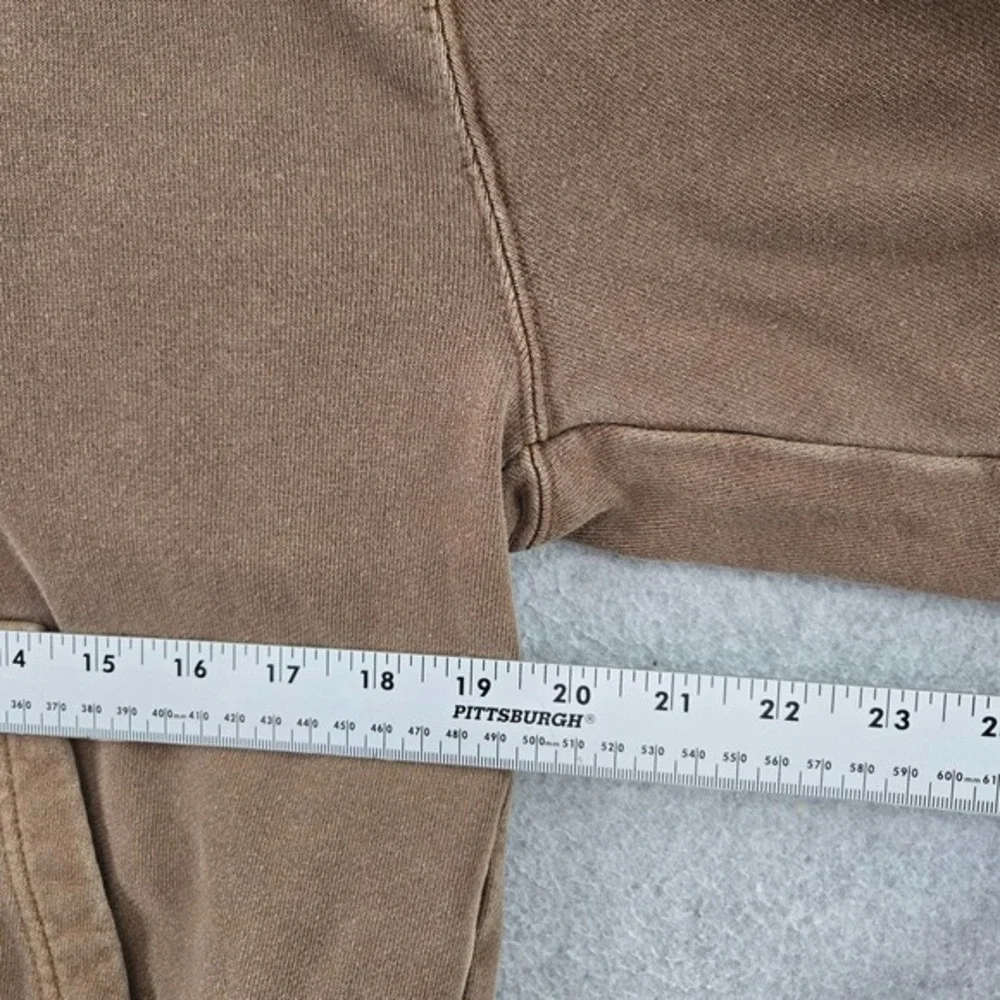 VINTAGE Jordan Men Hoodie S Brown Y2K Jumpman Logo Embroidered Long Sleeve READ‎